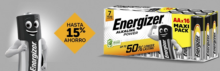 Ahorra con los packs de 16 pilas Alkaline Power de Energizer